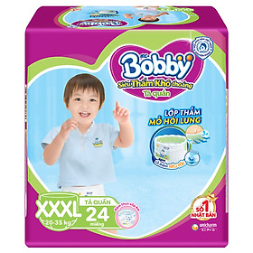 BOBBY TẢ QUẦN XXXL24 (TẶNG 6 MIẾNG CÙNG SIZE)