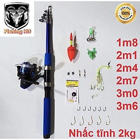 Bộ Cần Câu Rút Shimano Carbon 1m8-3m6 Máy YF200 Tặng Kèm Phụ Kiện BCC1 đồ câu FISHING_HD