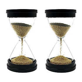 2x Plastic Sand Glass Sandglass Hourglass Timer 30S Home Decor Children Gift