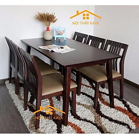 Set Bàn Ăn 6 Ghế Modern (Nâu)