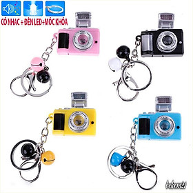 Mua Móc Khóa Hình Cái Máy Ảnh Ống Ngắn Phát Sáng Đèn Led Có Nhạc Có Đèn 3 trong 1 phong cách độc đáo cá tính xả stress