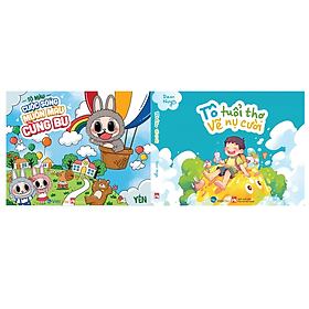 Combo 2 cuốn tô màu bình yên: Cuộc sống muôn màu cùng Bu và Tô tuổi thơ vẽ vụ cười