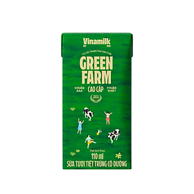 Thùng 48 Sữa Tươi Tiệt Trùng Vinamilk Green Farm - Sữa Tươi 100% Có Đường 110ml