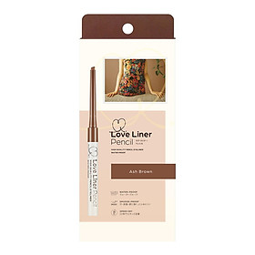 Bút Chì Kẻ Viền Mắt Nhật Bản Love Liner Pencil Eyeliner Ash Brown Màu Nâu Tro, Bột Mịn, Chống Mồ Hôi, Kiềm Dầu