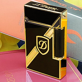 Mua Vỏ Hột Quẹt Bật Lửa  Gas Đá Upon Sơn Đen Viền Vàng Chéo D141V Cao Cấp Chữ D