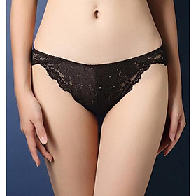 Quần lót nữ ren thêu hoa - Màu đen