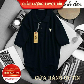 Áo thun polo nam cổ bẻ ngắn tay thêu logo cao cấp