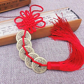 Mua Đồng tâm kết xu may mắn tua rua phong cách cổ trang trang trí ngày Tết may mắn tài lộc