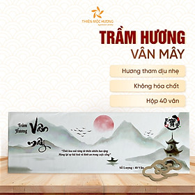 Nhang trầm vân mây Thiên Mộc Hương thơm thoang thoảng dịu nhẹ hộp 40 vân