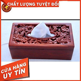 Mua Hộp đựng giấy ăn RỒNG PHƯỢNG GỖ HƯƠNG cao cấp