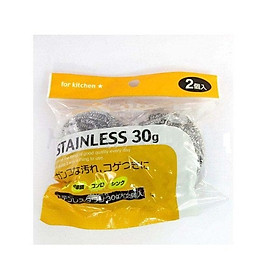 Mua Túi 02 miếng búi thép cọ xoong  nồi  chảo không rỉ 30g - Nội địa Nhật Bản