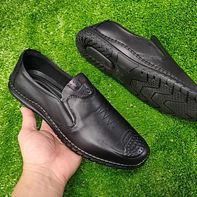 Giày lười nam chất liệu da bò