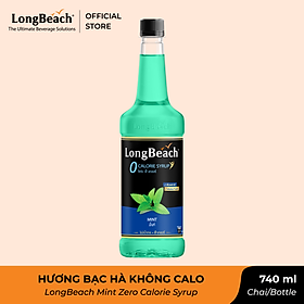 Siro Không Calo Hương Bạc Hà - LongBeach Mint Zero Calorie Concentrated Flavoured Syrup 740 ml