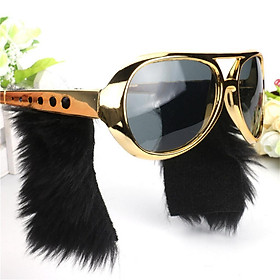 2/set Novelty Side Whiskers Sunglasses Funny Beard Glasses 70s Disco Costume