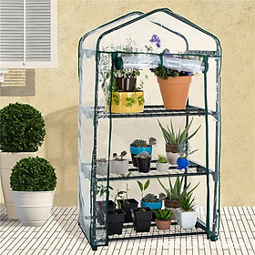 Portable PVC Plant Greenhouse Cover Plant Protective Cover Wind Rain Proof for Herb Flower