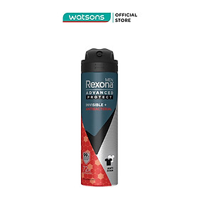 Xịt Khử Mùi Rexona Men Invisible & Antibacterial Kháng Khuẩn và Ngăn Vết Ố Vàng Dành Cho Nam 135ml