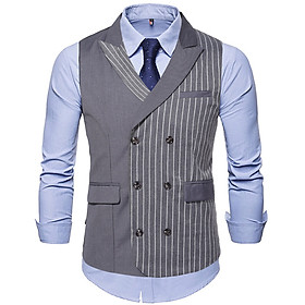 Áo Gile nam Vest nam 2 hàng cúc thiết kế độc đáo cổ vest sang trọng lịch lãm kiểu dáng thiết kế dễ phối đồ H65