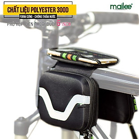 Túi xe đạp 2 ngăn cao cấp treo sườn xe đạp WB2788 chất liệu EVA đi mưa chống nước (màn hình 6 inch cảm ứng) MaiLee