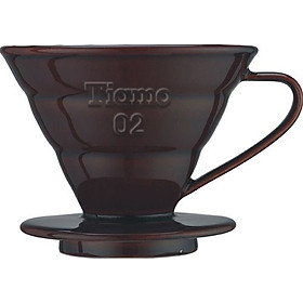 Mua PHỄU CÀ PHÊ BẰNG SỨ CAFE DE TIAMO V60-02 PORCELAIN COFFEE DRIPPER – BROWN (HG5538BR)
