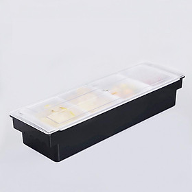 Chilled Condiment Server with Lid Caddy 4 Removable Containers Serving Tray