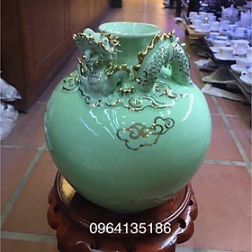Mua Bình hút tài lộc men xanh nhạt gốm sứ Bát Tràng