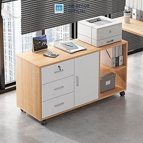 Mua Tủ Tài Liệu  Máy In Văn Phòng Có Hệ Bánh Xe Di Động Đa Năng SIB Decor HS24