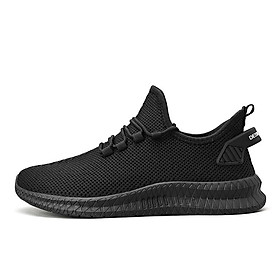 Giày chạy bộ thể thao cổ điển của nam giới, những chiếc giày thể thao thoáng khí. Color: 7755-black Shoe Size: '47
