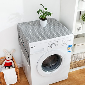 Mua Tấm phủ tủ lạnh  máy giặt  lò vi sóng in hình dễ thương  bảo vệ tủ chống bụi bẩn  chống thấm nước có túi bên hông đựng đồ tiện lợi - giao mẫu ngẫu nhiên