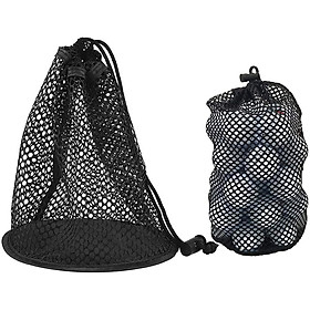 Túi bóng golf 2 miếng, túi lưu trữ lưới, túi dây rút nylon, túi lưới golf, mạng di động của túi golf cường độ cao, cho golf, tennis, dụng cụ ngoài trời 4.92*10.24 inch