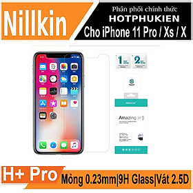 Mua Miếng dán kính cường lực iPhone X / Iphone XS / iPhone 11 Pro 5.8 inch Nillkin H+ Pro (mỏng 0.2mm  vát cạnh 2.5D  phủ nano) - Hàng chính hãng