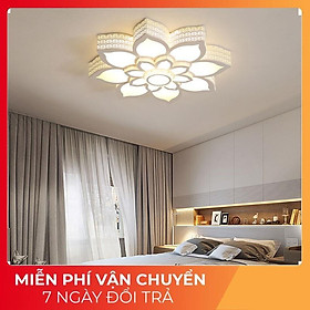 Đèn Ốp Trần Pha Lê Cao Cấp - Đèn Chùm Phòng Khách, bảo hành 12 tháng, có 3 chế độ sáng trắng-vàng-trung tính