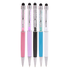Combo 5 Bút Bi Cảm Ứng Đá Pha Lê - Mực Xanh (4 x 15 cm)