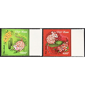 Bộ Tem Sưu Tầm Việt Nam Chủ Đề Tết Canh Tý 2019 - 2 Con Stamp