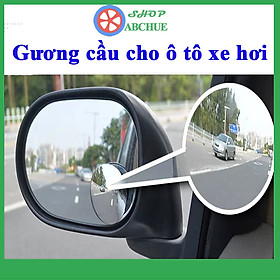 Gương cầu lồi xoá điểm mù gắn kính ô tô xoay 360