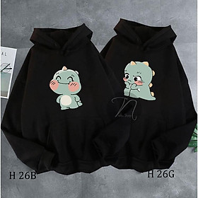 Mẫu Áo Hoodie đôi khủng long cute giá siêu rẻ - Giá 1 áo