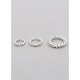 Combo charm bạc khoen tròn dạng xoắn - Ngọc Quý Gemstones