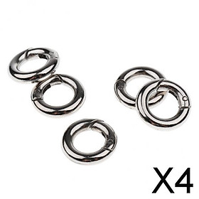 4x5 Pieces Round Push Gate Snap Open Hook Spring Ring Key Chain Carabiner 15mm