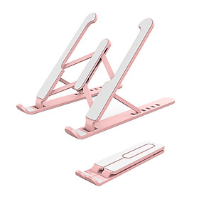 Foldable Laptop Stand Non-Slip Computer Holder Riser 6 Levels Adjustable Aluminum Alloy Desktop Mount Compatible with