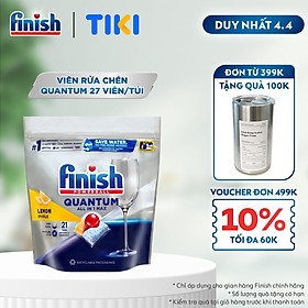 Viên rửa chén bát Finish Quantum túi 21 viên