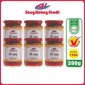 6 Hũ Ớt Tươi Xay Sông Hương Foods Hũ 390g