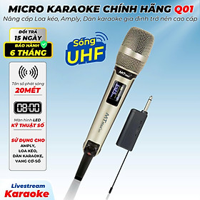 Mua Micro không dây đa năng MTMAX Q01 - Micro không dây giá tốt  sử dụng cho mọi loại thiết bị âm thanh - Micro dành cho loa kéo  loa bluetooth  amply - Màn hình Led hiển thị thông số - Âm thanh cực hay  giá cực rẻ hàng chính hãng