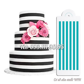 Mua Khuôn rắc bột Stencil trang trí bánh  làm viền rau câu  Fondant hình sọc ngang kiểu Hàn Quốc – Mã số 1033