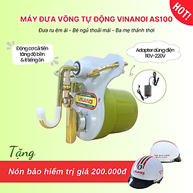 [Mẫu mới cao cấp ]Máy Đưa Võng Tự Động Cao Cấp Vinanoi Asanta AS100 - Sức Đưa 100 Kg Cho Cả Mẹ Và Bé, Dùng Điện 110-220v và pin sạc dự phòng - Xanh lá