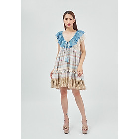 Đầm Boho Phối Ren Savage Culture SC38602-BU