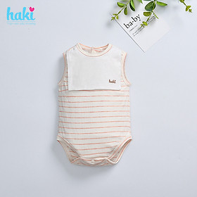 Bộ bodysuit kẻ thủy thủ cho bé vải sợi tre cao cấp BB032, set body bé trai bé gái, body cho bé sơ sinh hàng chính hãng HAKI