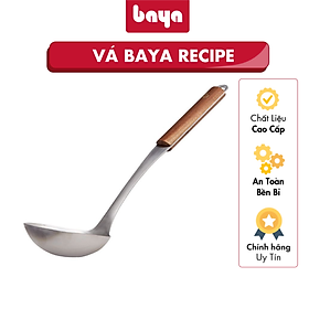 Mua Vá Múc Canh Cán Gỗ Óc Chó Cao Cấp BAYA RECIPE Với Chất Liệu Thép Phù Hợp Khi  Nấu Nướng Và Phục Vụ Tại Bàn 4060