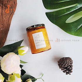 Mua Hũ nến thơm thuỷ tinh Citta hoạ tiết bách hoa 3D