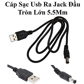 Mua Cáp Sạc Loa Phóng Thanh Và Các Thiết Bị Điện Tử Usb Ra Jack Đầu Tròn Lớn 5.5Mm Dài 1M