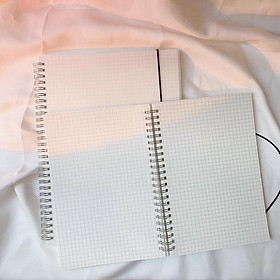 Hình ảnh Grid Notebook - Sổ Ô Vuông - sổ kẻ ô grid - Sổ gáy xoắn bìa nhựa Basic Notebook