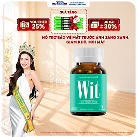 [Hộp 15v] Viên Uống Bổ Mắt WIT Ecogreen Giảm Mỏi Mắt, Tăng Cường Thị Lực Mắt Cho Bé & Người Lớn